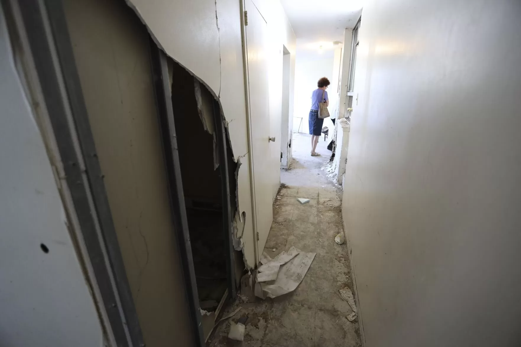 Boarded-up townhomes at the Firgrove public housing complex in Toronto, 2017, before demolition.