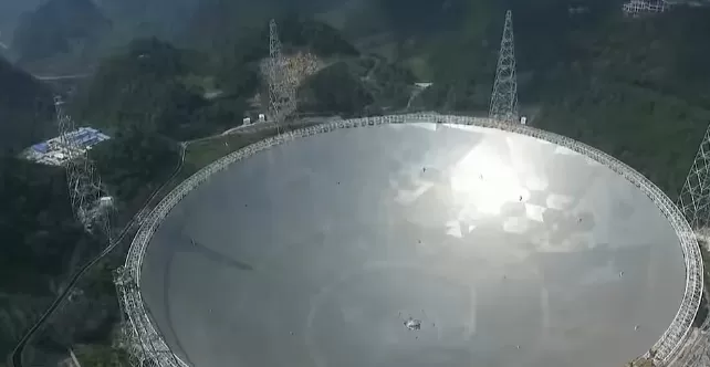 The Five-hundred-meter Aperture Spherical Radio Telescope (FAST), known as the "China Sky Eye," the world's largest single-dish radio telescope.