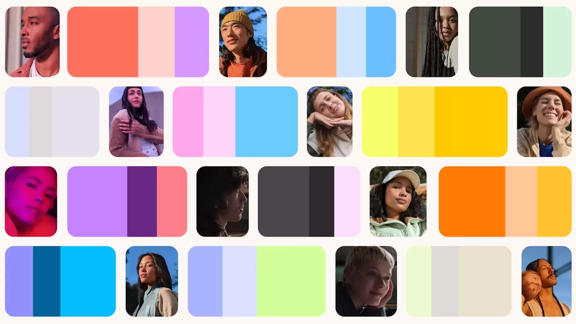 Android interface showcasing Material 3 Expressive's enhanced dynamic color theme derived from a wallpaper