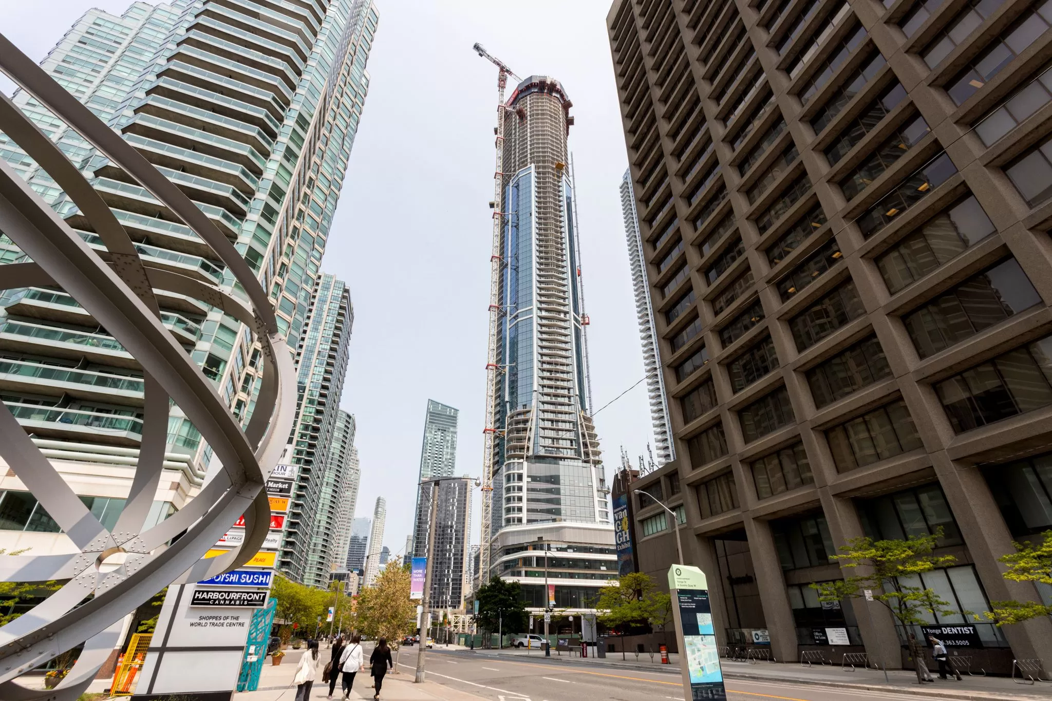 Construction progress on the SkyTower at One Yonge Street, Toronto