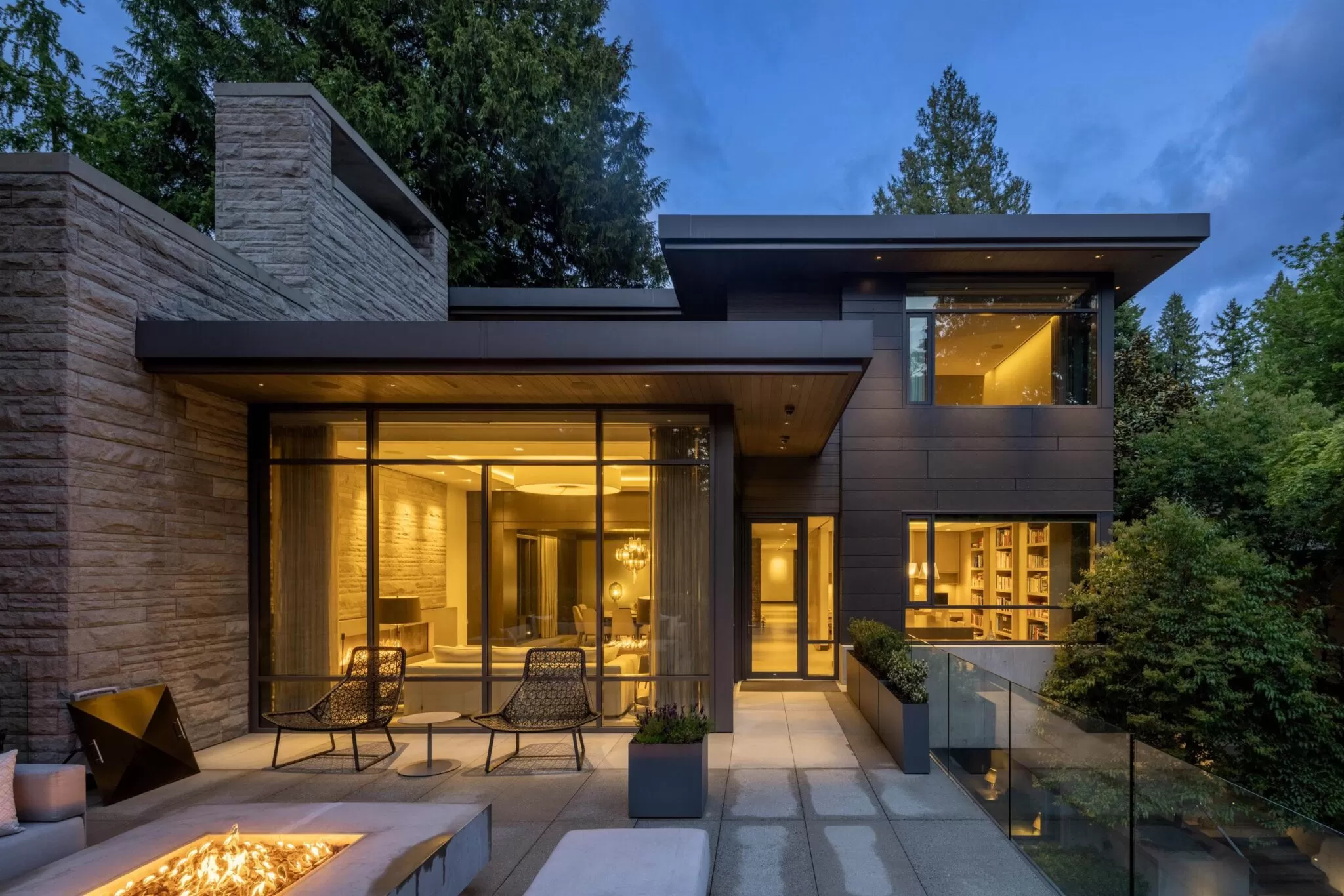 Exterior view of large Vancouver luxury home