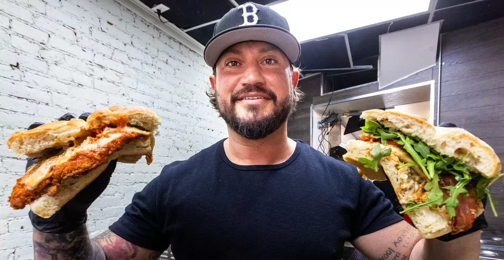 Owner Zack Agathos standing in his popular London Ontario sandwich shop, Al Paninos