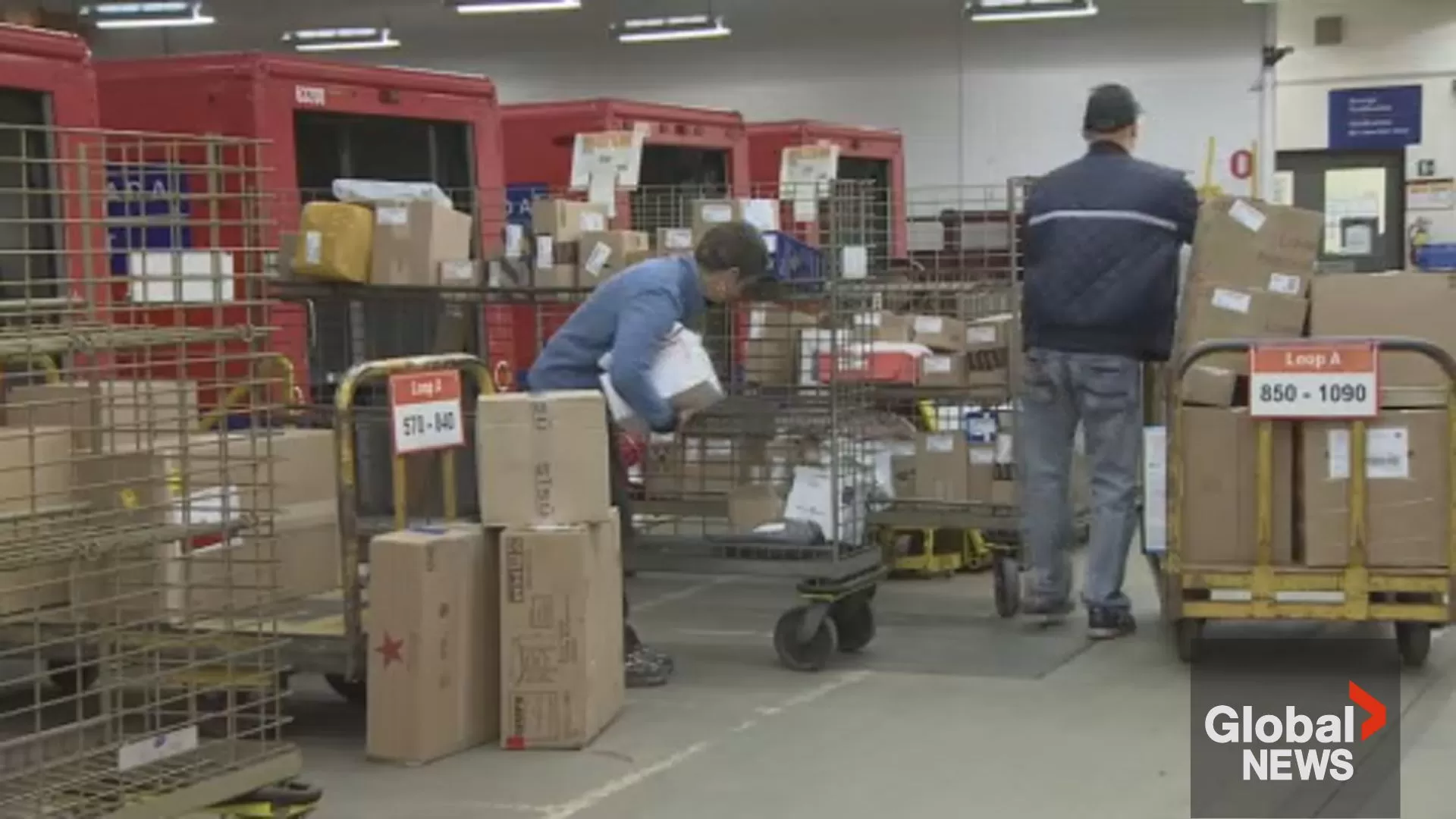 Still image of Canada Post building or operations related to union contract talks