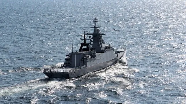 Russian Steregushchy-class corvette Boikiy at sea