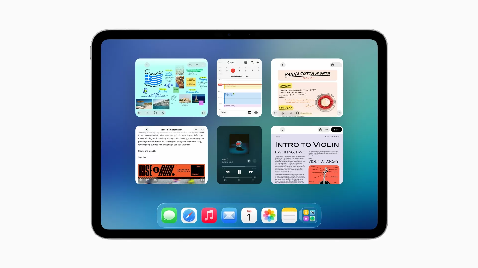iPad screen demonstrating the current Split View multitasking limitation with two apps open side-by-side