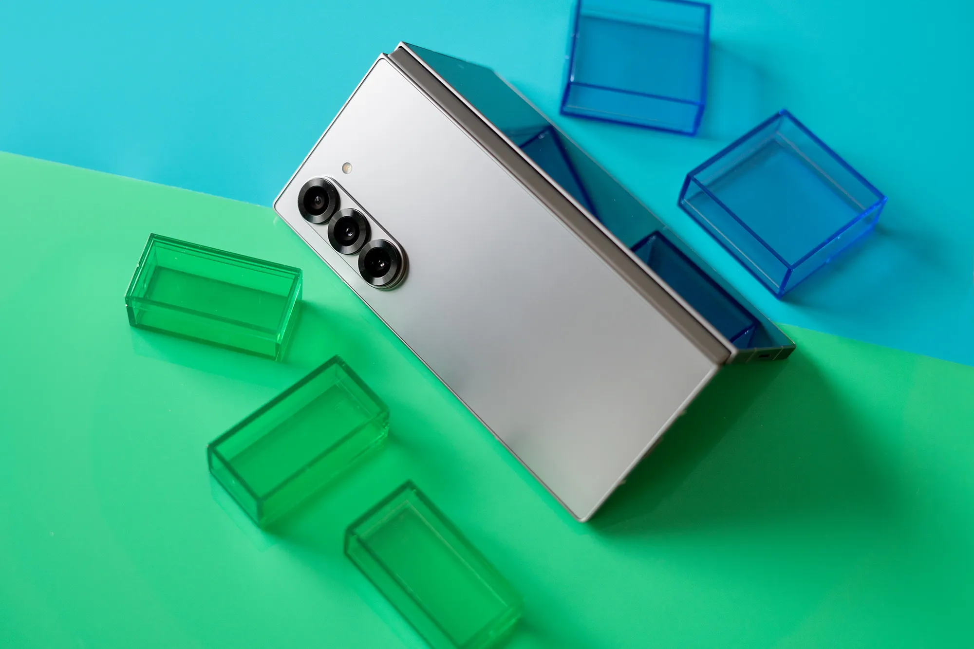 Unfolded view of the Samsung Galaxy Z Fold 6 smartphone showing its large internal display.